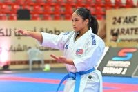 Nur Aneesa mengungguli acara kata individu remaja wanita pada Kejohanan Asia Kadet, Junior dan B21 di Amman.