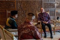Perdana Menteri, Datuk Seri Anwar Ibrahim menerima kunjungan hormat daripada Menteri Besar Kelantan, Datuk Mohd Nassuruddin Daud, hari ini.