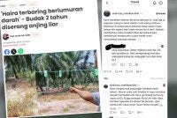Tangkap layar yang menunjukkan Shahrizal menafikan tuduhan keluarganya merupakan pemilik anjing mencederakan Nur Haira Wafiqah, Sabtu lalu.