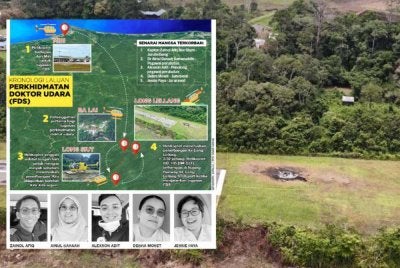 Selain Jessie dan Debra, mangsa lain yang terkorban ialah juruterbang Kapten Zainol Afiq Bee Sham, 30, pegawai perubatan Dr Ainul Baraah Kamaruddin, 33, dan pembantu perubatan Alexson Adit Henry, 31.