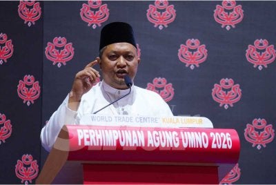 Mohd Fadil membahaskan ucapan dasar presiden sempena PAU 2026 pada Sabtu. - FOTO: Mohd Halim Abdul Wahid
