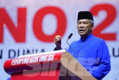 Mohamad ketika penggulungan pada Perhimpunan Agung UMNO 2026 di Kuala Lumpur pada Sabtu. Foto: SINAR HARIAN/MOHD HALIM ABDUL WAHID