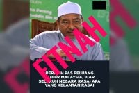 Gambar dengan perkataan ‘fitnah’ dimuat naik Mohd Nassuruddin di laman Facebook beliau.