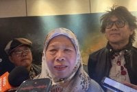 Azizah ketika ditemui pemberita selepas menghadiri Malam Apresiasi Media di Kota Kinabalu.