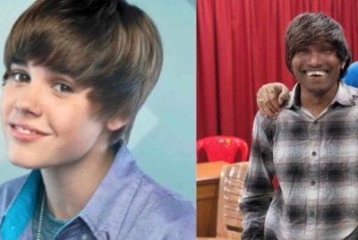 Gaya rambutnya dikatakan 'mirip' dengan bintang Justin Bieber. Foto: Agensi