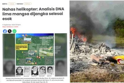 Mangsa yang terkorban ialah juruterbang Kapten Zainol Afiq Bee Sham, 30, pegawai perubatan Dr Ainul Baraah Kamaruddin, 33, pembantu perubatan Alexson Adit Henry, 31, serta dua jururawat, Debra Moset, 40, dan Jessie Paya Jok, 44.