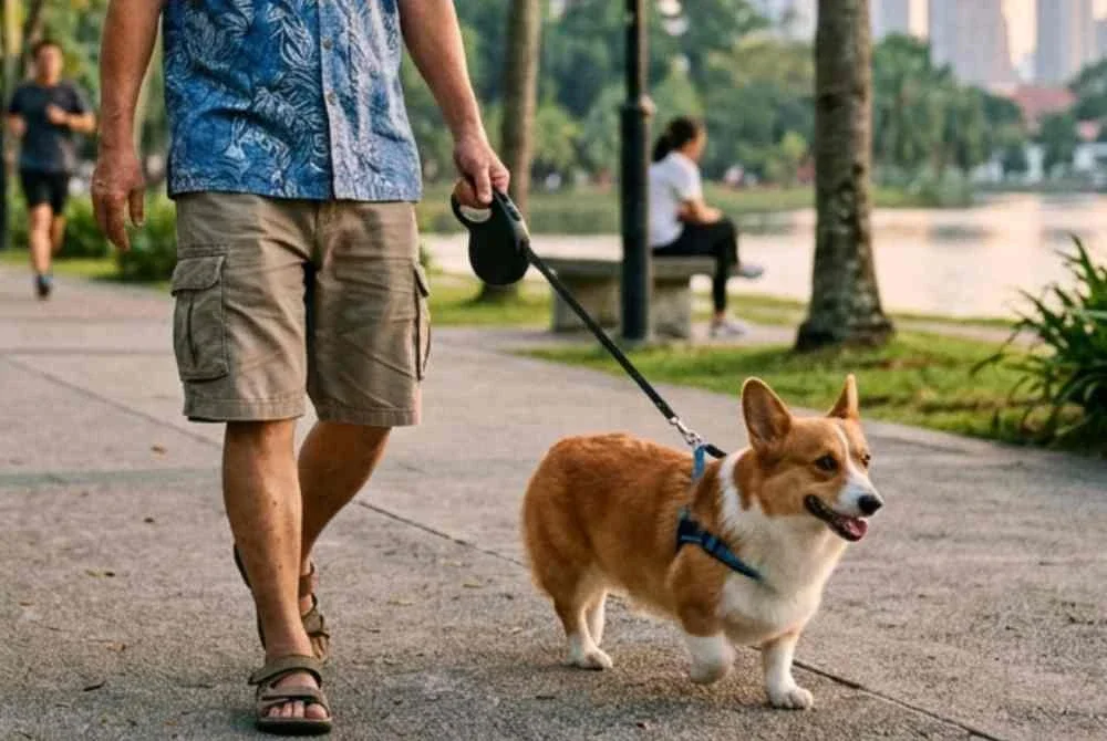 Isu anjing menjadi topik kontroversi agama di Malaysia baru-baru ini. - Imej janaan AI