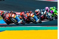 Hakim Danish mempamerkan kebangkitan mengagumkan pentas Moto3 GP San Marino apabila memperbaiki 13 kedudukan selepas memulakan saingan dari petak ke-25. Foto: ZK RACING
