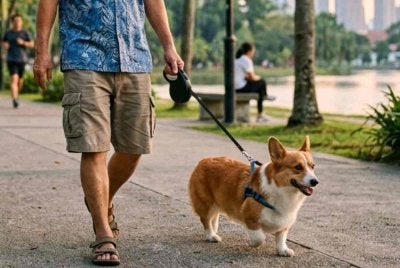 Isu anjing menjadi topik kontroversi agama di Malaysia baru-baru ini. - Imej janaan AI 