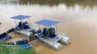 Pam pontoon di Loji Lubuk Kawah, Temerloh.