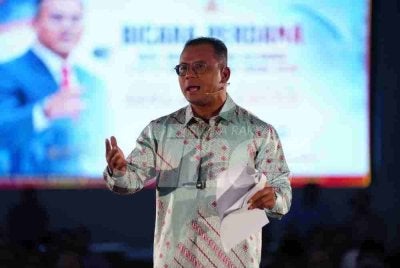 Amirudin ketika Program Bicara Perdana sempena Hari Malaysia 2026 di Dewan Al Jazari, Politeknik Sultan Salahuddin Abdul Aziz Shah, pada Selasa Foto SINAR HARIAN-ROSLI TALIB 