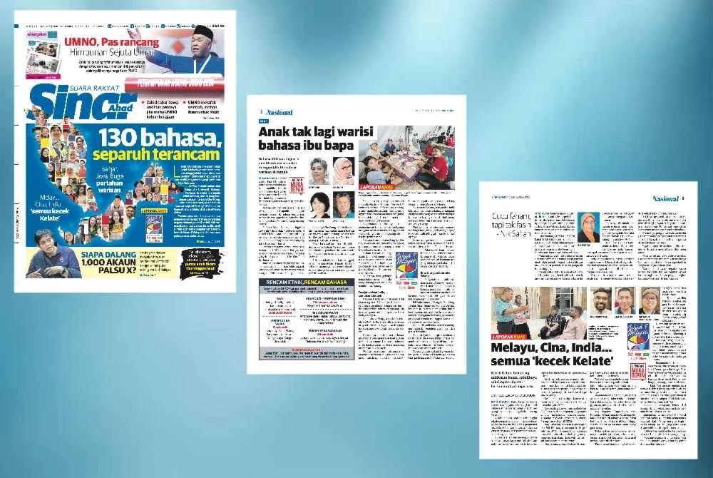 Laporan Sinar harian pada Ahad.
