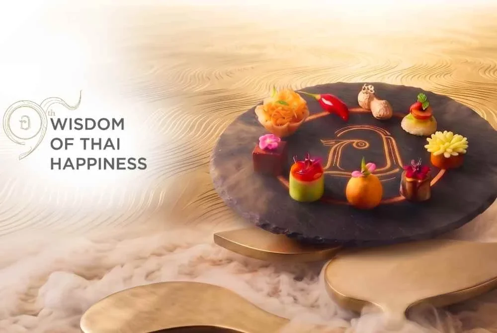 Antara hidangan (Amuse-Bouche) yang menampilkan sembilan dimensi rasa sempena Samrub baharu ‘Wisdom of Thai Happiness’ bagi meraikan ulang tahun kesembilan R-HAAN.