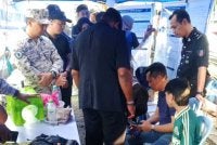 Suasana hiba sekitar Pos Kawalan Tempat Kejadian (PKTK) di Jeti Sementa, di sini pada Rabu.