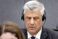 Thaci didapati bersalah atas jenayah perang dan dijatuhi hukuman penjara 25 tahun oleh mahkamah khas di The Hague. Foto AFP
