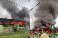 Bangunan Pusat Asuhan Tunas Islam (Pasti) Gajah Mati bersebelahan Pejabat Pas Kawasan Pendang, Kampung Charok Kudong di sini terbakar dalam kejadian pada Khamis.