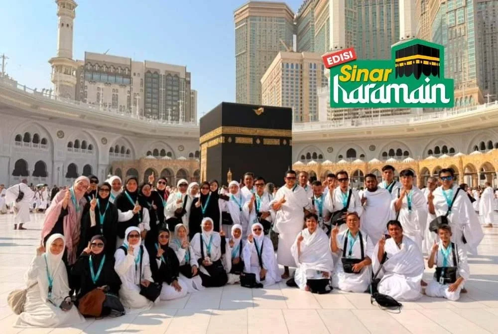 JEMAAH yang menjadi keluarga kecil Farid ketika berada di Haramain.
