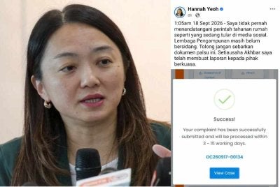 Hannah Yeoh menafikan pernah menandatangani perintah tahanan rumah membabitkan bekas Perdana Menteri, Datuk Seri Najib Tun Razak seperti yang tular di media sosial.