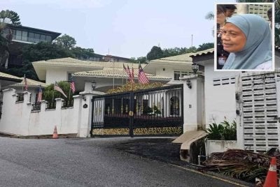 Kediaman Najib. Gambar kecil: Raidah