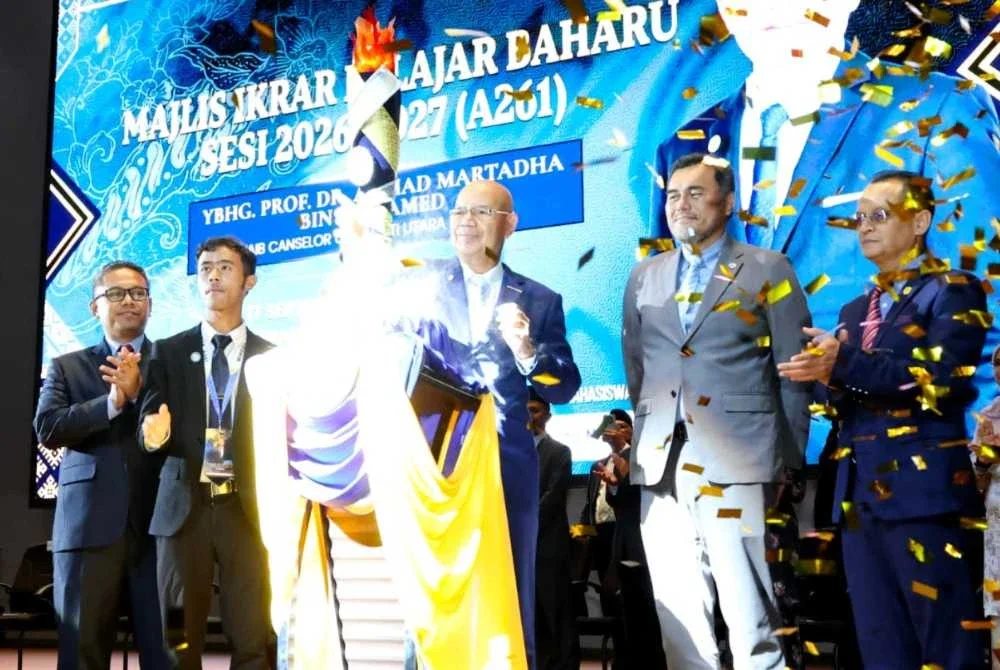 Majlis Ikrar Pelajar Baharu Sesi A261 di Dewan Mu’adzam Shah pada 17 September lalu.