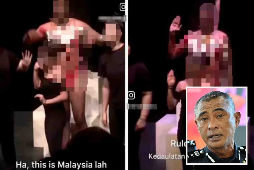 Tular rakaman klip pementasan teater yang dimuat naik pengguna Instagram, didakwa mengandungi unsur penghinaan terhadap institusi raja, Malaysia serta Rukun Negara. Gambar kecil: Fadil