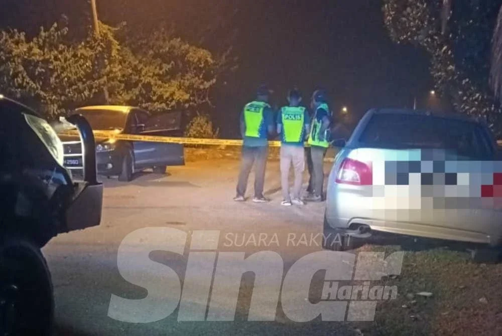 Polis menjalankan siasatan di lokasi selepas menerima laporan kejadian.