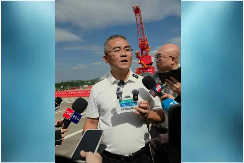 Fakun ketika ditemui semasa sidang akhbar semasa lawatan mengenai operasi bagi Guangxi Beibu Gulf International Port Group di Quangxi.