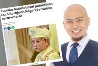Muhammad Hariz dan laporan Sinar Harian mengenai kenyataan Tuanku Muhriz yang membatalkan pelantikan Exco.