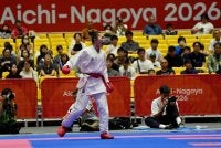 Adeola menghadiahkan pingat emas pertama untuk Malaysia. Foto: Majlis Sukan Negara
