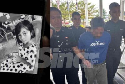 Suspek yang disyaki membunuh anak saudaranya dengan mencampakkan kanak-kanak perempuan itu ke sungai di Kampung Padang, Tanjung Sedili tiba di Mahkamah Sesyen Kota Tinggi untuk direman.