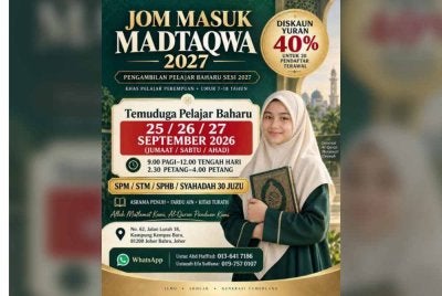 Madrasah Tahfiz Al-Quran Ummu Waraqah buka pengambilan pelajar perempuan. 