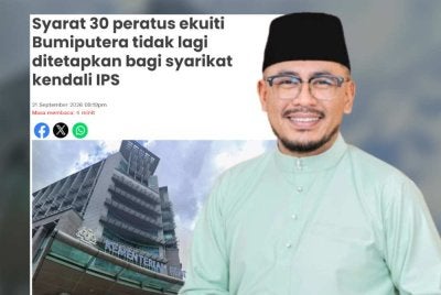 Mohd Ashraf turut menegaskan, kerajaan juga perlu menjelaskan mekanisme gantian untuk meningkatkan pemilikan dan penguasaan Bumiputera dalam sektor pendidikan swasta.