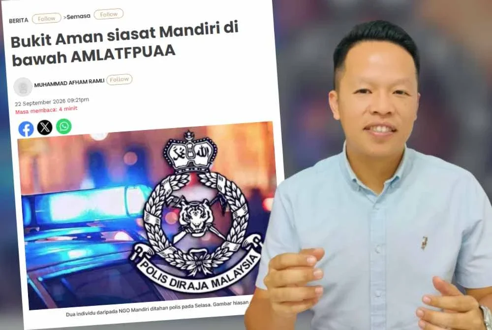 Laporan Sinar Harian dan Chan Chun Kuang (kanan)