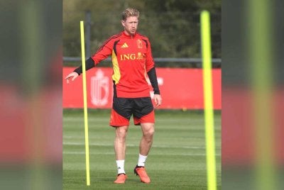 De Bruyne ketika menjalani latihan bersama skuad Belgium menjelang saingan Liga Negara-Negara. Foto AFP