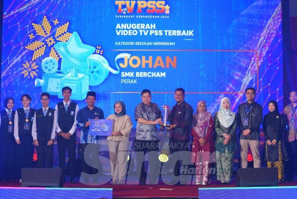 Bagi kategori sekolah menengah, Sekolah Menengah Kebangsaan (SMK) Bercham, Perak muncul sebagai Johan Kategori Video TV PSS Terbaik: Foto: Mohd Halim Abdul Wahid