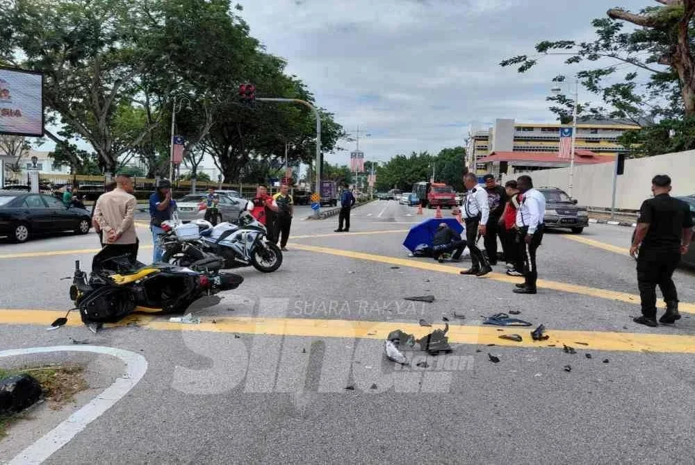 Anggota trafik IPD Ipoh mengalami kecederaan selepas dilanggar pemandu kereta dipercayai di bawah pengaruh dadah dalam kejadian di Jalan Panglima Bukit Gantang Wahab di sini pada Khamis.