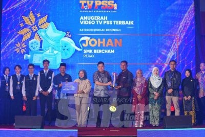Bagi kategori sekolah menengah, Sekolah Menengah Kebangsaan (SMK) Bercham, Perak muncul sebagai Johan Kategori Video TV PSS Terbaik: Foto: Mohd Halim Abdul Wahid