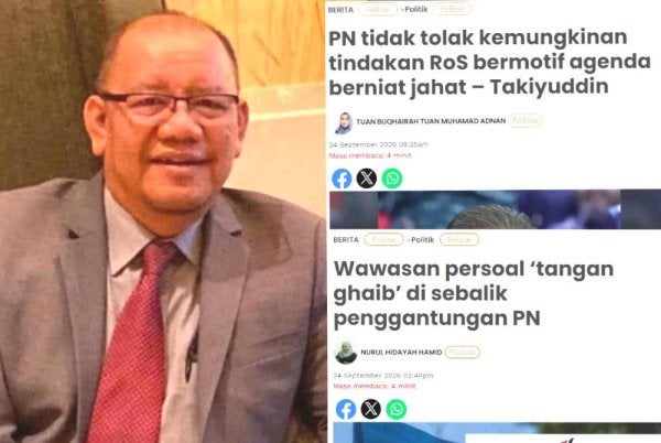 Zakaria minta Pas dan Wawasan bersikap profesional dengan menjawab notis RoS dan mematuhi perintah penggantungan PN.