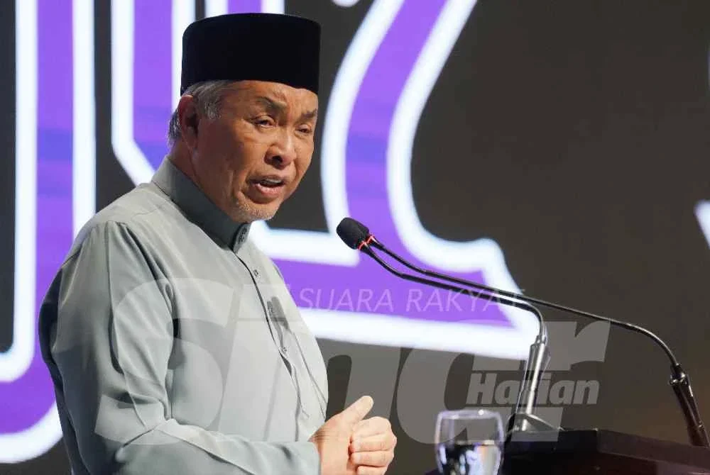 Ahmad Zahid berucap ketika merasmikan GHaS 2026 dan MIHAS ke-22 di MITEC Kuala Lumpur pada Jumaat. Foto: SINAR HARIAN/ROSLI TALIB