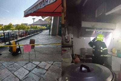 Kebakaran hanya melibatkan bahagian dapur kafe dan tidak membabitkan struktur utama bangunan.