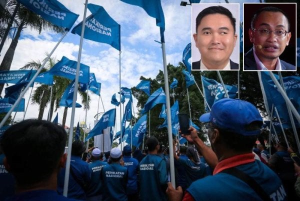 Parti lain selain Pas berdepan cabaran lebih besar sekiranya platform PN tidak dapat digunakan untuk menghadapi pilihan raya. Gambar kecil: Muhammad Hafis dan Mohammad Tawfik.