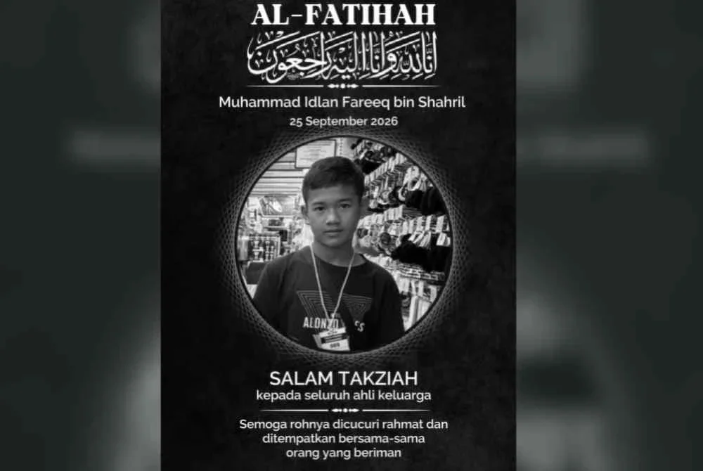 Muhammad Idlan Fareeq ditemukan tidak sedarkan diri di kawasan asrama sebelum disahkan meninggal dunia di Hospital Tuanku Ampuan Najihah (HTAN) pada Jumaat malam.