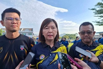 Sandrea bercakap kepada pemberita pada Sabtu.