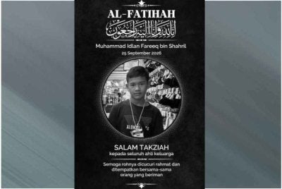 Setakat ini punca kematian Muhammad Idlan Fareeq Shahril yang berusia 14 tahun masih belum diperoleh.
