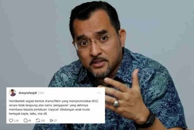 Asyraf Wajdi berkata, segala bentuk drama dan filem yang mempromosikan budaya buli secara tidak langsung atas alasan memberikan pengajaran kepada penonton perlu dihentikan.