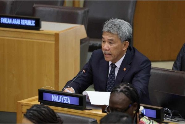 Mohamad Hasan menghadiri Mesyuarat Tahunan ke-50 Menteri-Menteri Luar Negeri Kumpulan 77 dan China di Ibu Pejabat PBB di New York pada Sabtu. - FOTO: Bernama