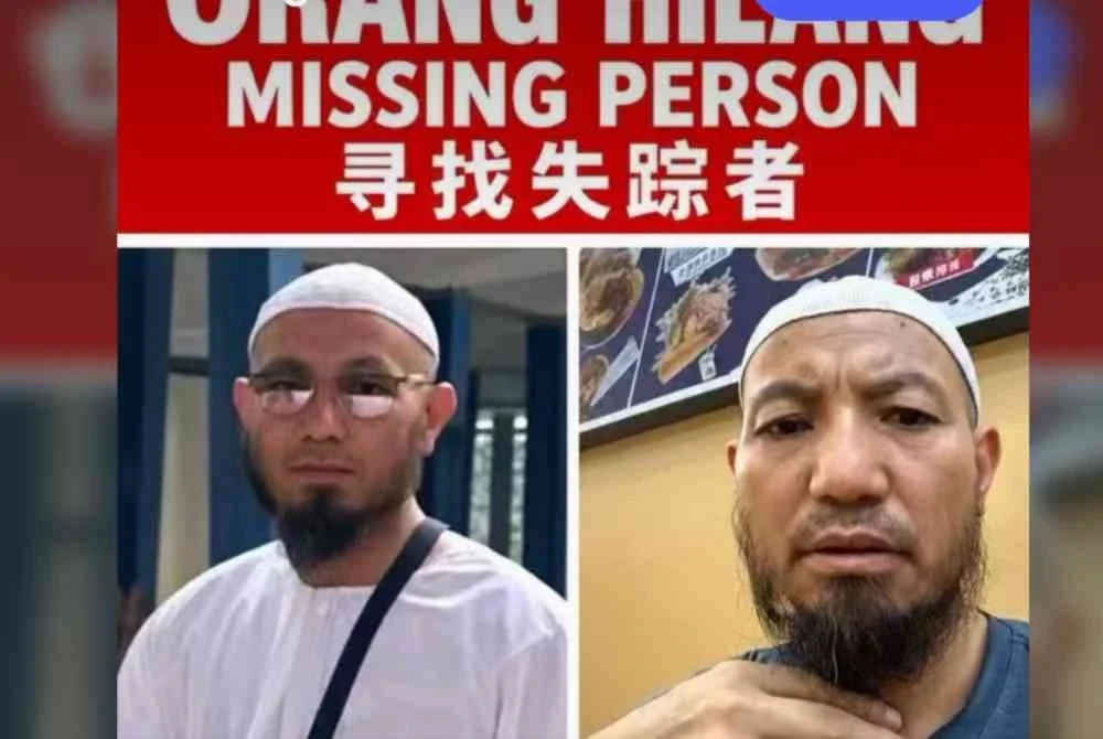 Tangkap layar rakaman video seorang lelaki warga China dikenali sebagai Ishaq dilaporkan hilang di ibu negara.