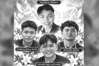 Empat lelaki yang maut dalam kemalangan membabitkan lima kenderaan dikenal pasti sebagai Nicholas Thomas, 24, Raynniel Robin, 23, Axelord Nigel Alexander, 21, dan Junior Allyson A Julius, 19.
