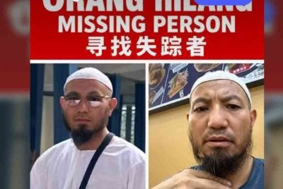 Tangkap layar rakaman video seorang lelaki warga China dikenali sebagai Ishaq dilaporkan hilang di ibu negara.