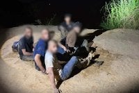 Hasil pencarian semula telah membawa kepada penahanan seorang lelaki tempatan, tiga lelaki warga Pakistan dan seorang lelaki warga India di Kampung Lembah Sireh, Kota Bharu pada Isnin. Foto: PGA